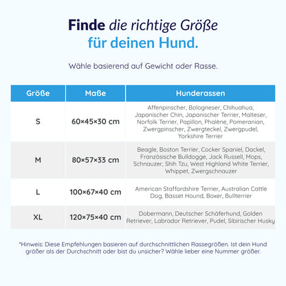 Hundesofa für mittelgroße & große Hunde – Sofa für Hunde, waschbar, 4 Größen (60–120 cm)